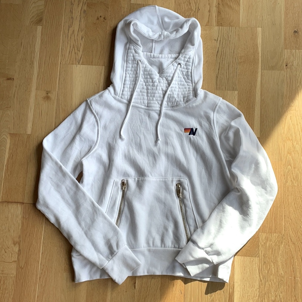 Aviator Nation - Ninja Pullover Hoodie - XS - White
